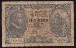 Spanien 25 Pesetas 1940