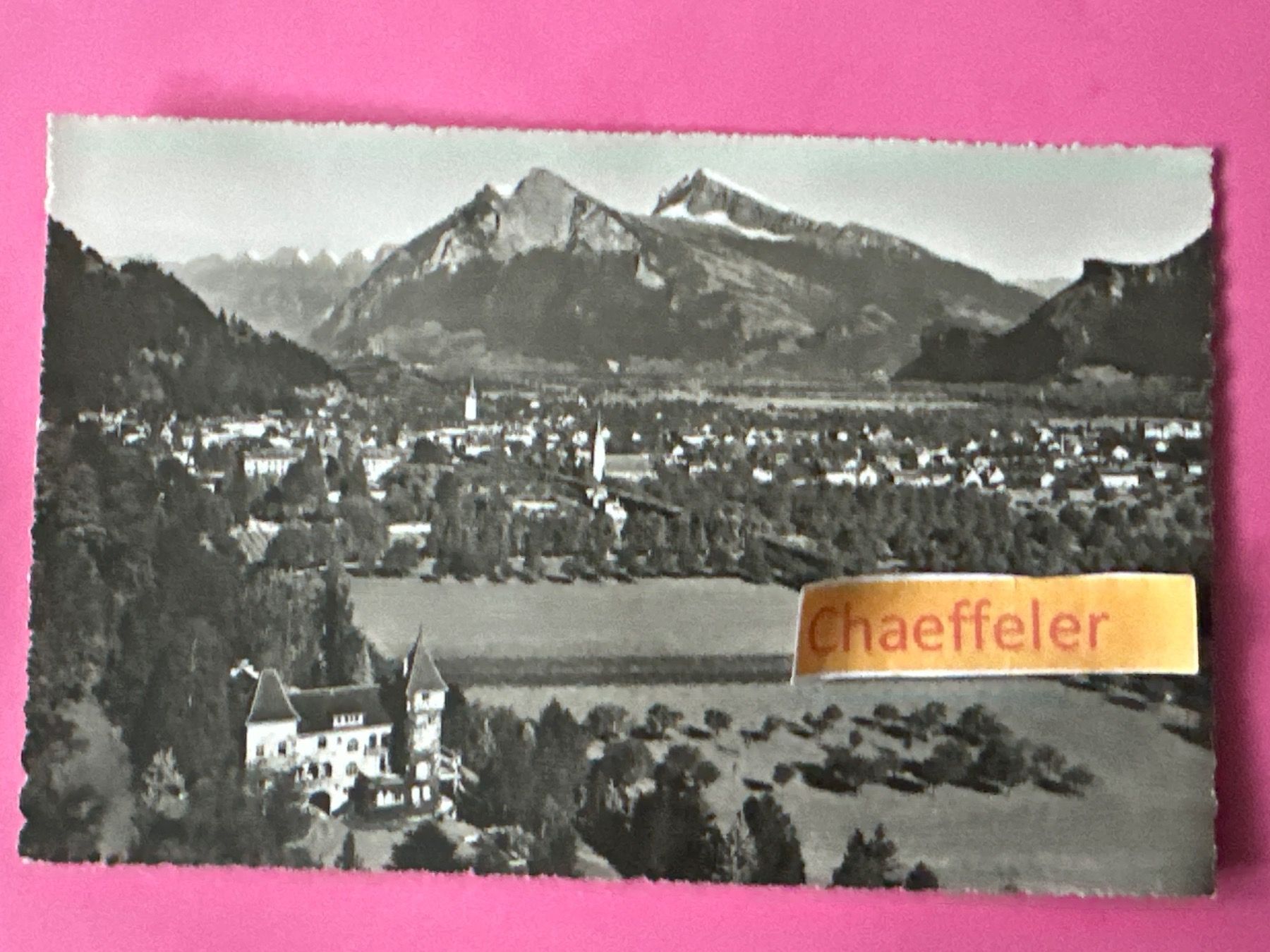 Cartoline postali: 1946 Bad Ragaz mit Gonzen u. Alvier – Usato da Zürich venduto da Chaeffeler