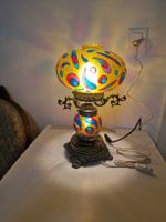 Lampe de table vintage verre coloré bon état