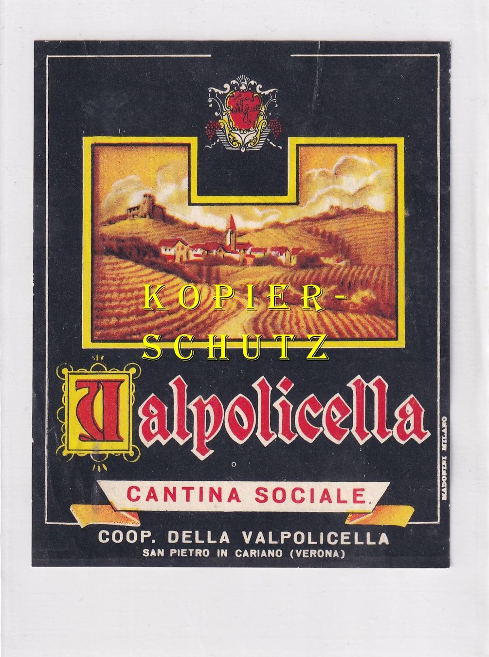 Carta: Etikette - Valpolicella /bd – Usato da Hombrechtikon venduto da Rudolf07