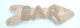 Wegweiser " Bar"  Holz Pfeilform gebraucht guter Zustand