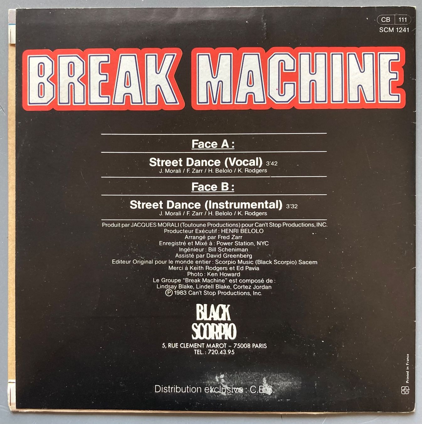 Vinyles: BREAK MACHINE - STREET DANCE – D'occasion à Poliez-Pittet par Newtown-Records 1