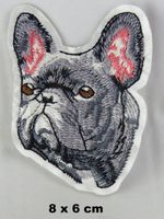 FRENCH BULLDOG - Aufnäher - Aufbügler - 8x6cm