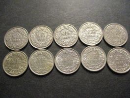 10 x 50 Rp 1920-44-46-50-1-62-3-4-5-6  Superbes pièces