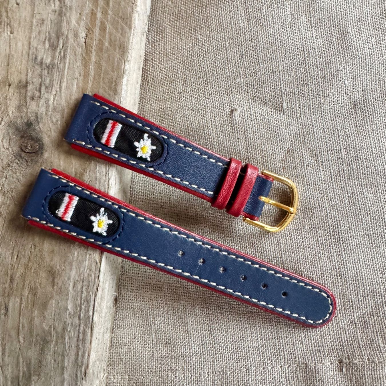 Bracciali & Braccialetti: 18mm Edelweiss Watch Strap Navy Blue – Nuovo (secondo la descrizione) da Arzier-Le Muids venduto da Avanna