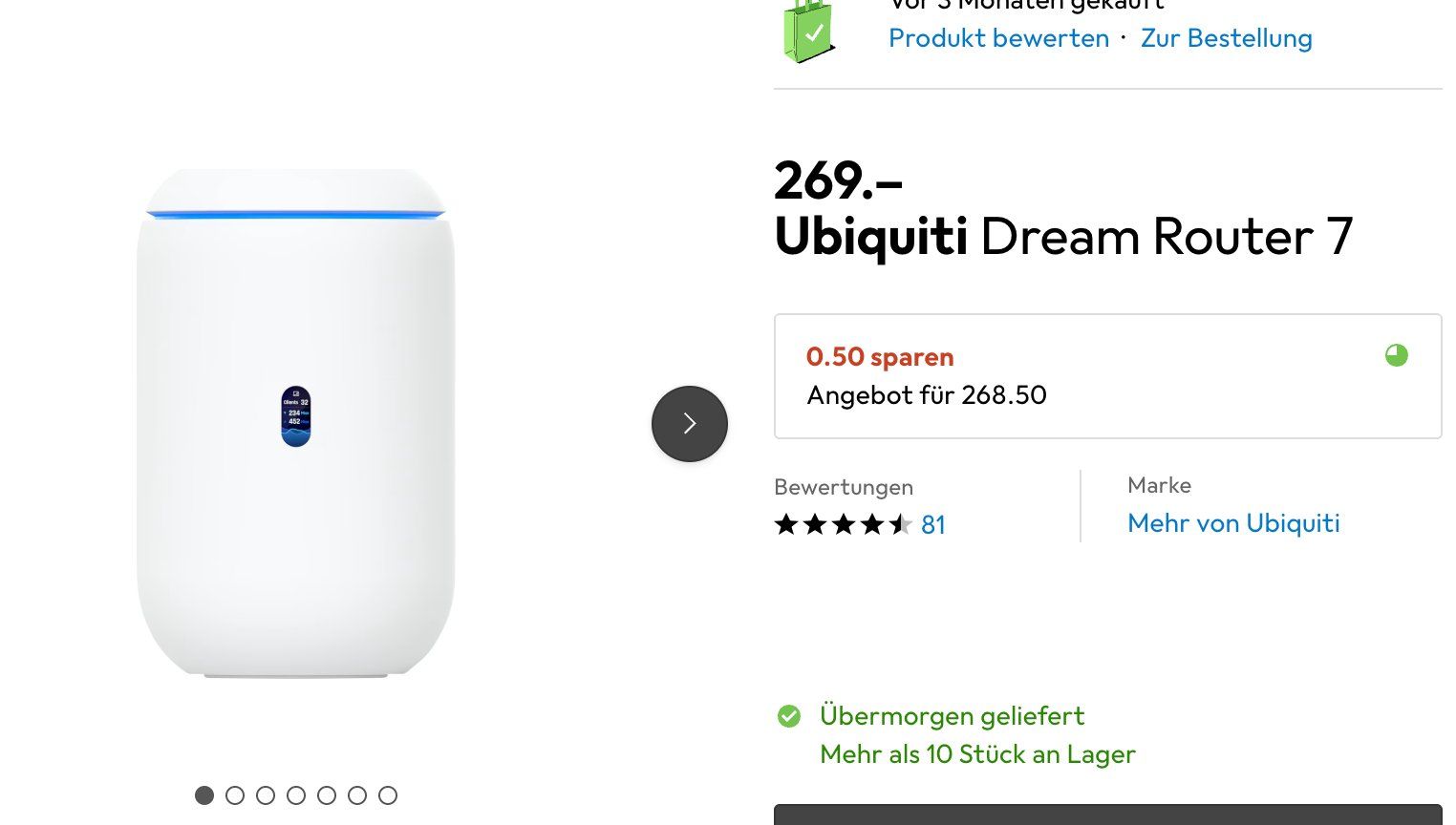 Ubiquiti Modem & Router: Ubiquiti Dream Router 7 – Nuovo (secondo la descrizione) da St. Gallen venduto da alexo03