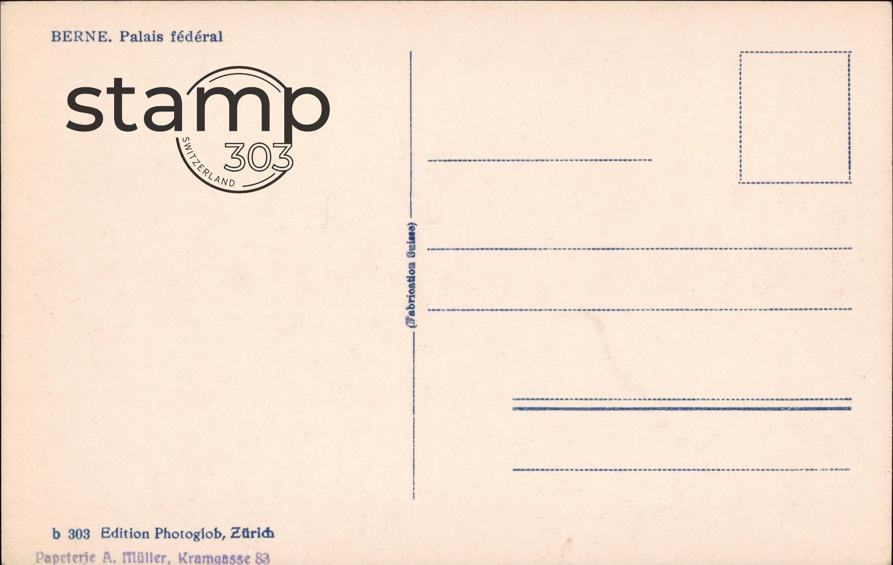 Cartoline postali: AK Bern _ Bundespalast - Bundeshaus – Usato da Eggersriet venduto da stamp303 1