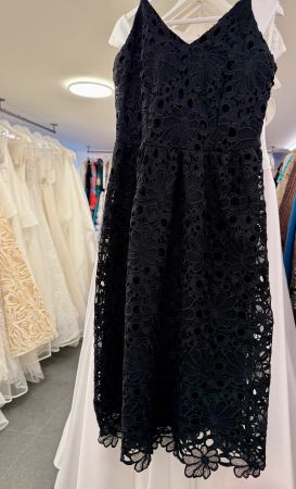 VILA Spitzen Kleid Sommer Strand Party Gr. S 34 36, schwarz