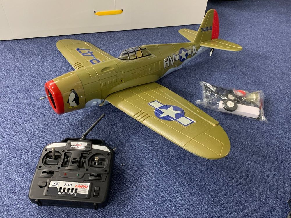 Komplettset ohne Akku: RC P-47 Flugzeug Brushless,  2.4GHz 5
