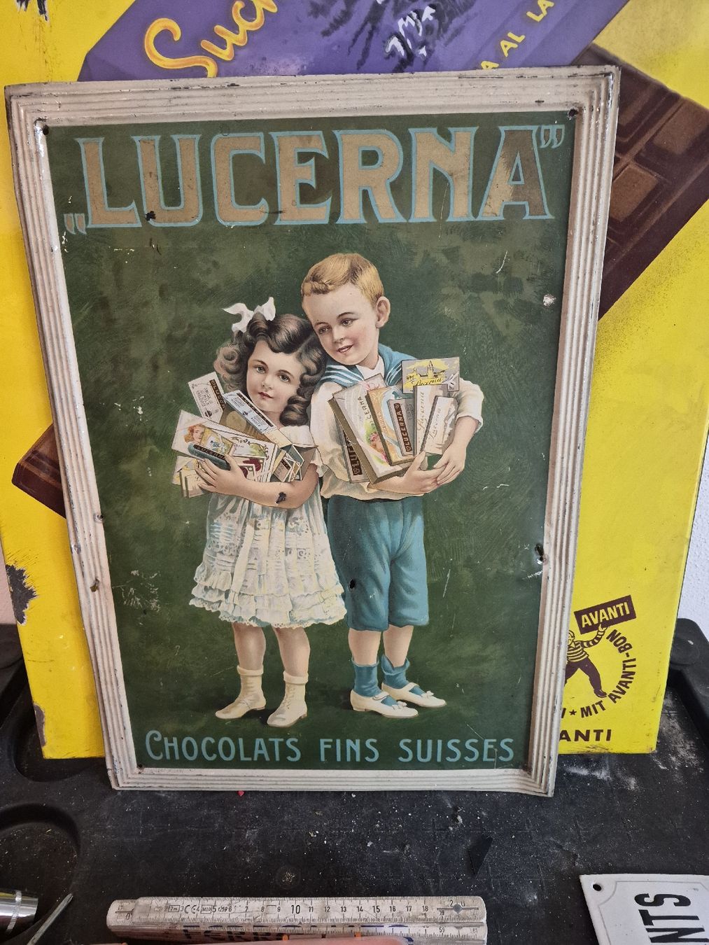 Insegne: chocolat LUCERNA kein eimalschild Rare! – Usato da Cevio venduto da BiadiciN