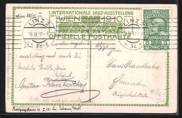 Cartoline postali: H. Kalmsteiner: Wien, I. Internationale  – Usato da Berlin venduto da bartko-reher 1