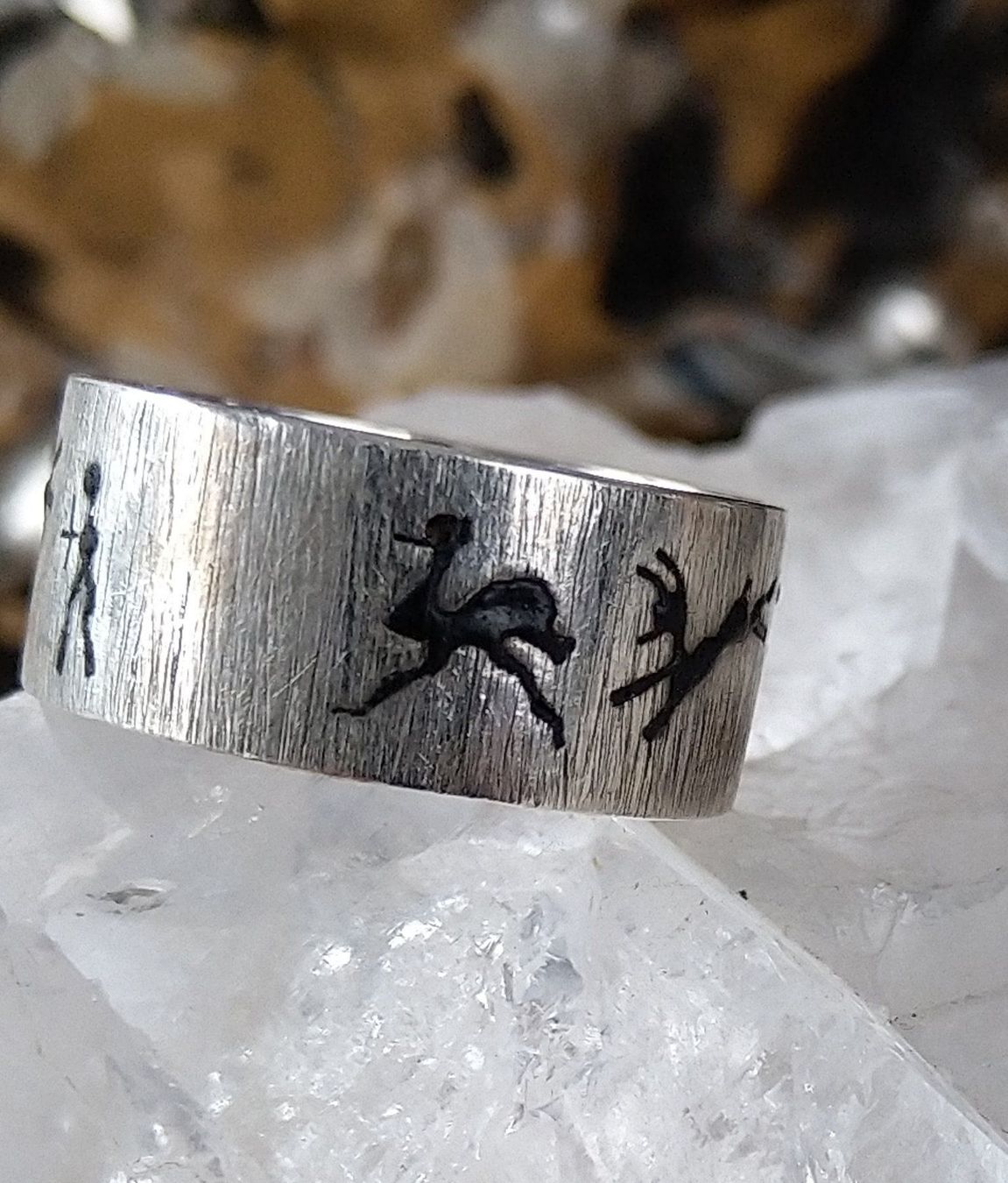 Anelli: AFRIKANISCHER RING 925 SILBER MIT TIEREN – Usato da Romanshorn venduto da BoutiqueA 2
