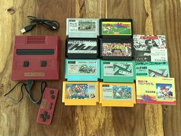 Retro Konsole Nintendo Famicom NES Kompatibel mit 8 Spiele