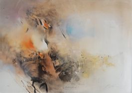 Originale expressive Lithographie Gabriele Mierzwa