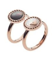Emporio Armani Damenring set Edelstahl rosé