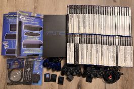Playstation 2 Ultimate-Bundle inkl.54 Spiele & viel Zubehör 