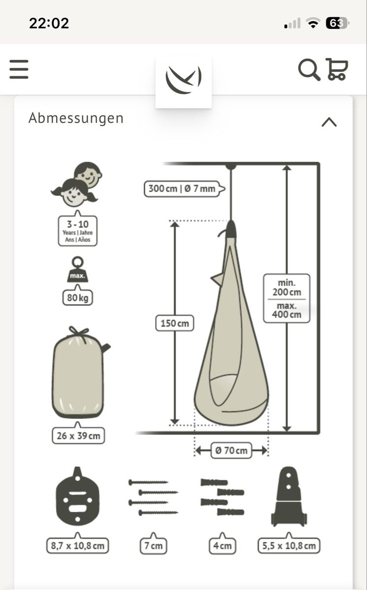 Sièges suspendus: La Siesta Hängesessel Kids – D'occasion à Gelterkinden par Leg_Prinzessin01 4