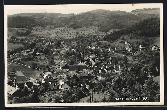 Cartoline postali: Turbenthal, Teilansicht mit Kirche und S – Usato da Berlin venduto da bartko-reher