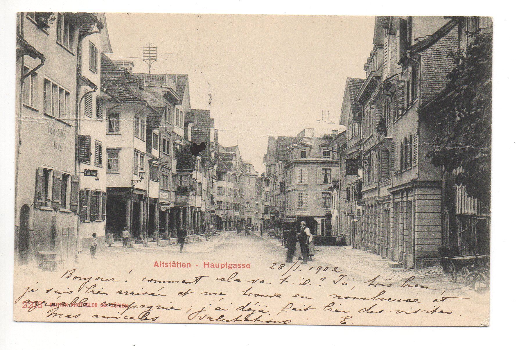 Cartoline postali: ALTSTÄTTEN Hauptgasse – Usato da Jona venduto da philajona