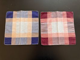 2 Voschl-Taschentücher Karomuster 25x25cm CH