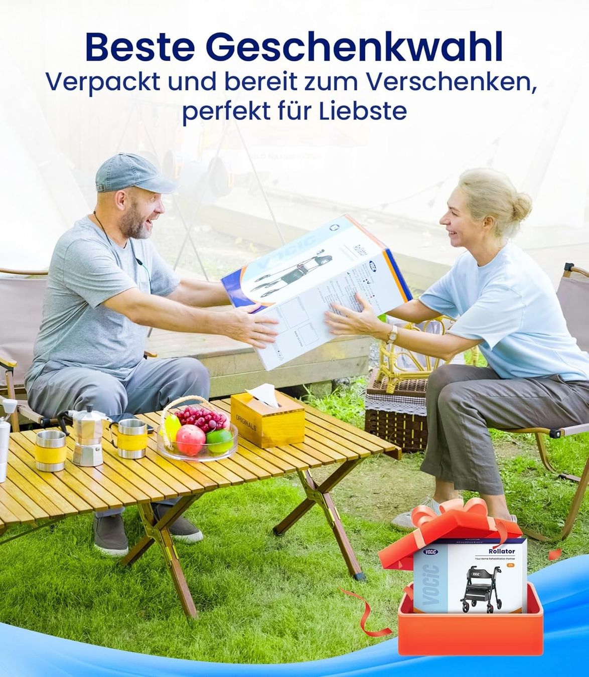 Gehhilfen: Gehhilfe Rollator mit Sitz klappbar Senioren NEU – Neu und originalverpackt aus Wittenbach von VELARO 8