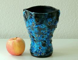 Vase Cyclope, design Charles Cart, Emaux des glaciers, 1960s