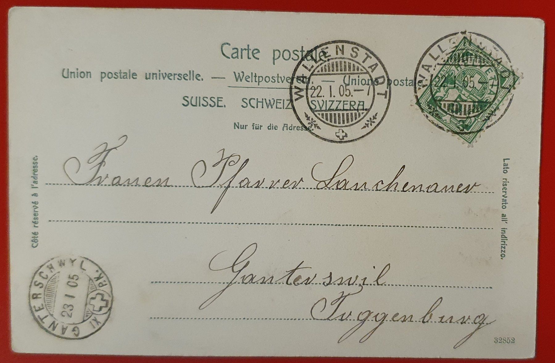 Cartoline postali: Wallenstadt 1905 - Rathaus – Usato da Kreuzlingen venduto da Rschweiz1 1