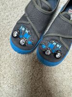 Superfit Finken Hausschuhe Traktor grau blau 28