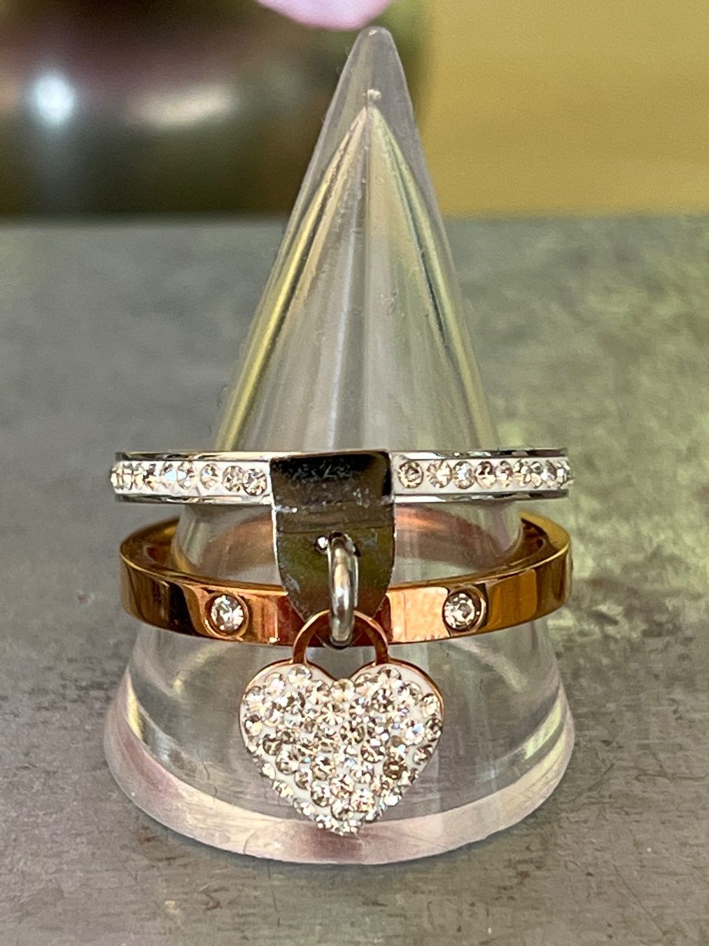 Anelli: Schöner funkelnder Ring Steel – Nuovo (secondo la descrizione) da Seon venduto da Sunny-Schmuck78 1