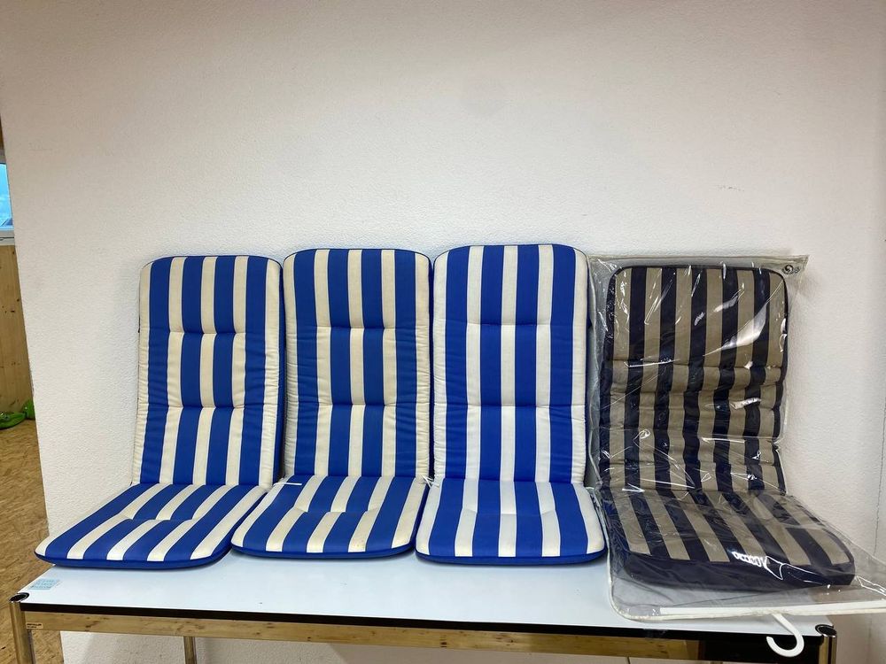 2er Set Gartenstuhlkissen 40x80cm - Outdoor Sitzkissen Mit Rückenkissen | Wasserdicht & Rutschfest