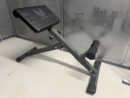 Gymnastics bench, E-Series, Roman chair, 45-degree, hardly u