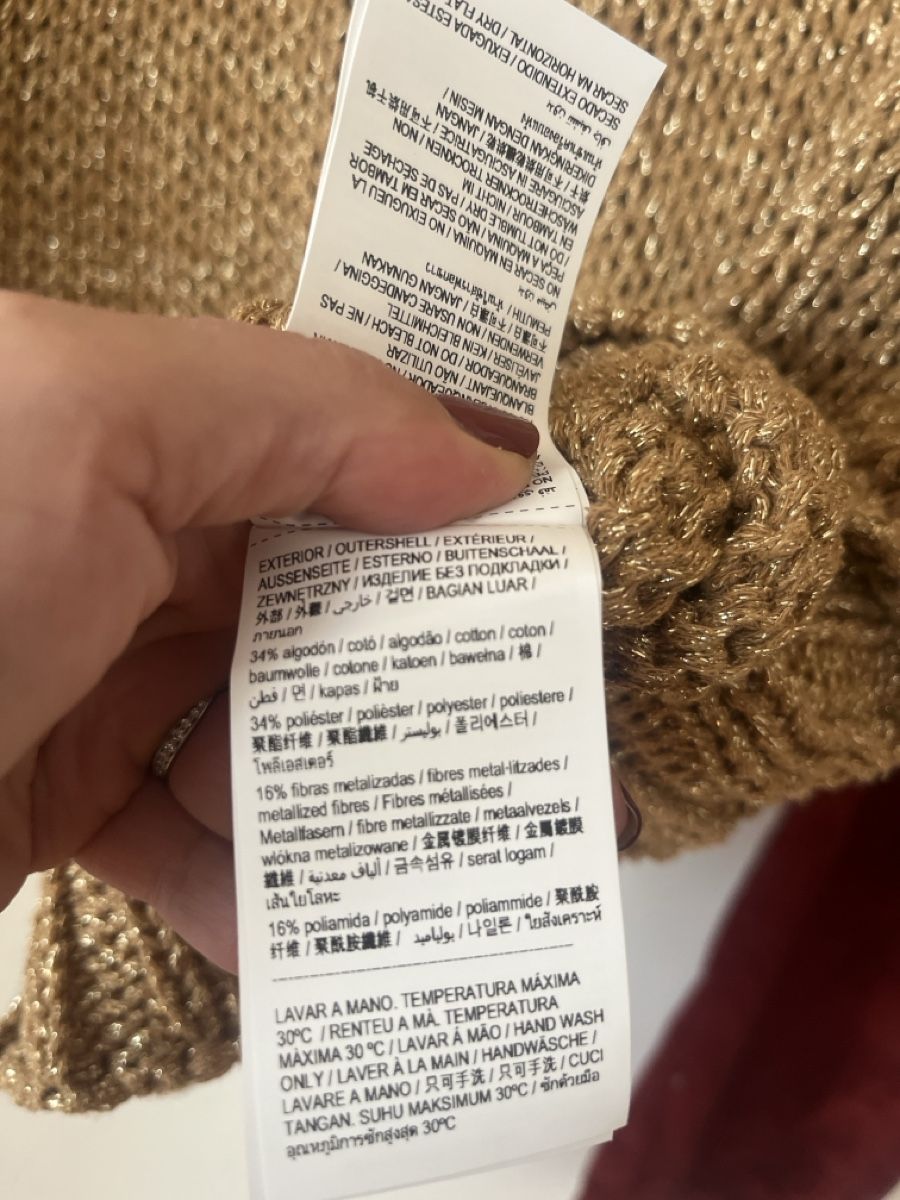 Maglioni & Felpe: BIMBA Y LOLA Gold  metallic Strick Pullover oversized – Nuovo (secondo la descrizione) da Zürich venduto da kleinesgrau 5
