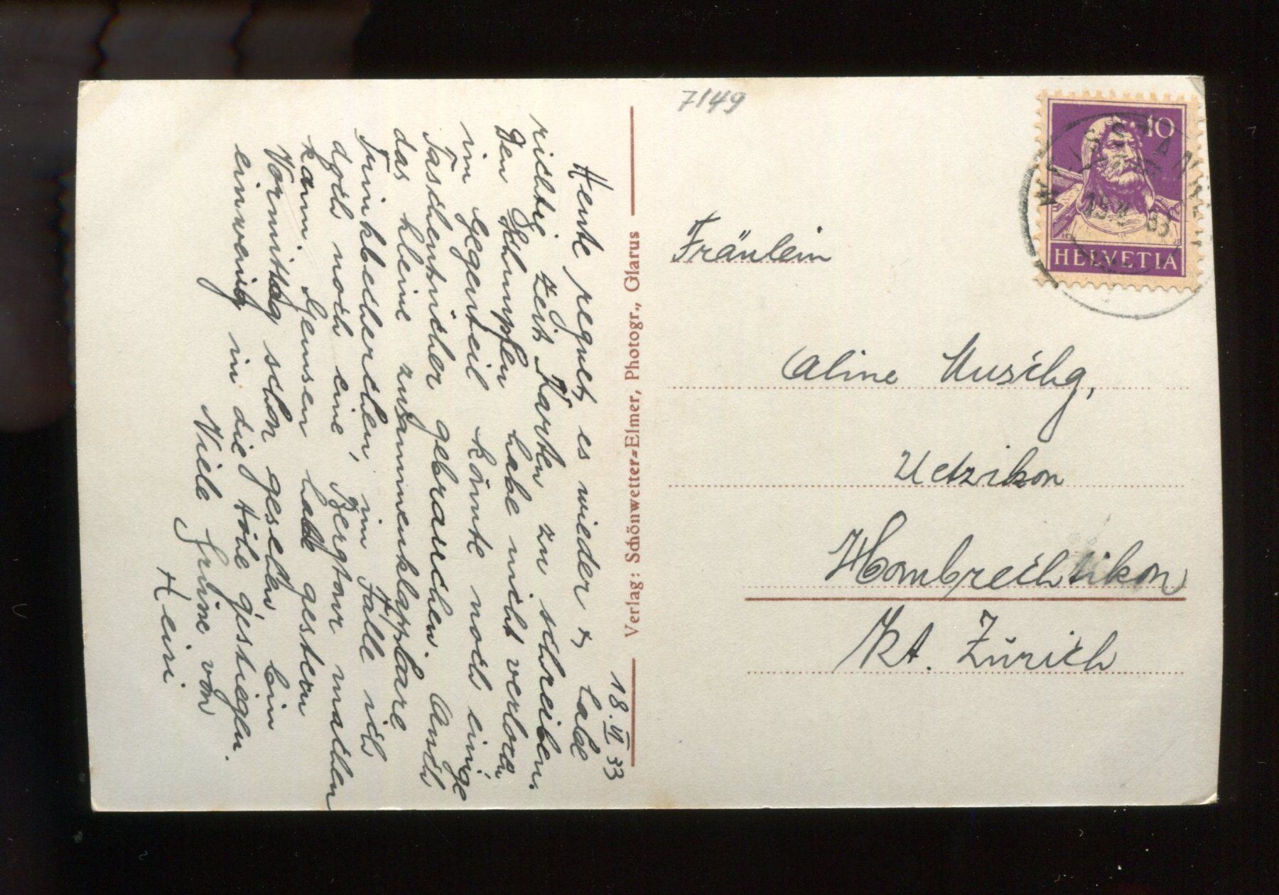 Cartoline postali: Weisstannen mit Gonzen – Usato da Aarau venduto da Elmaar41 1