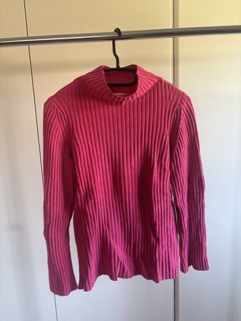 COS Damen Pullover pink Rippstrick