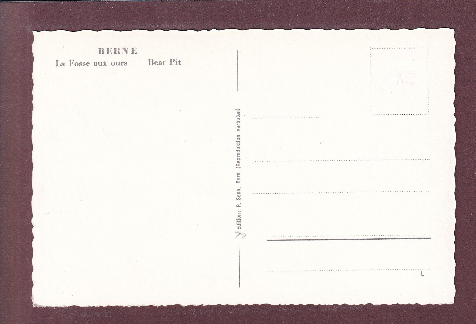 Cartes postales: BERN - Bärengraben – D'occasion à Pully par nicecards 1