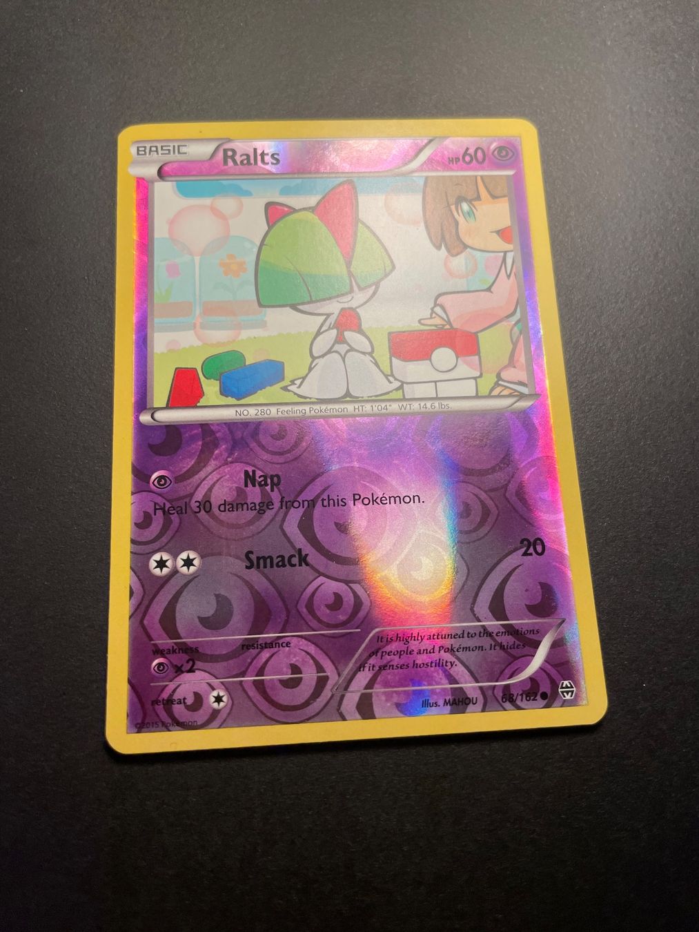 Pokémon Carte collezionabili: Ralts - 68/162 XY BREAKthrough Reverse Holo – Usato da Zürich venduto da pokemon_cards