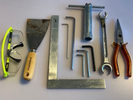Werkzeug Set 11-teilig - Winkel Schutzbrille - Stahlwille !