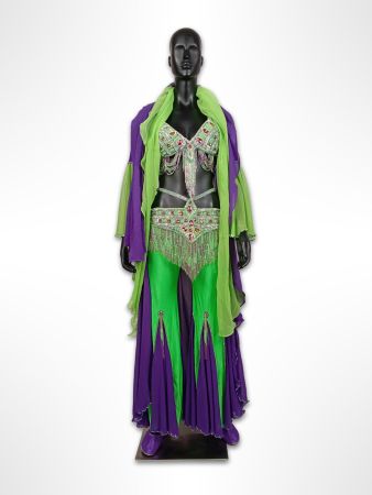 Bauchtänzerset grün-violett
