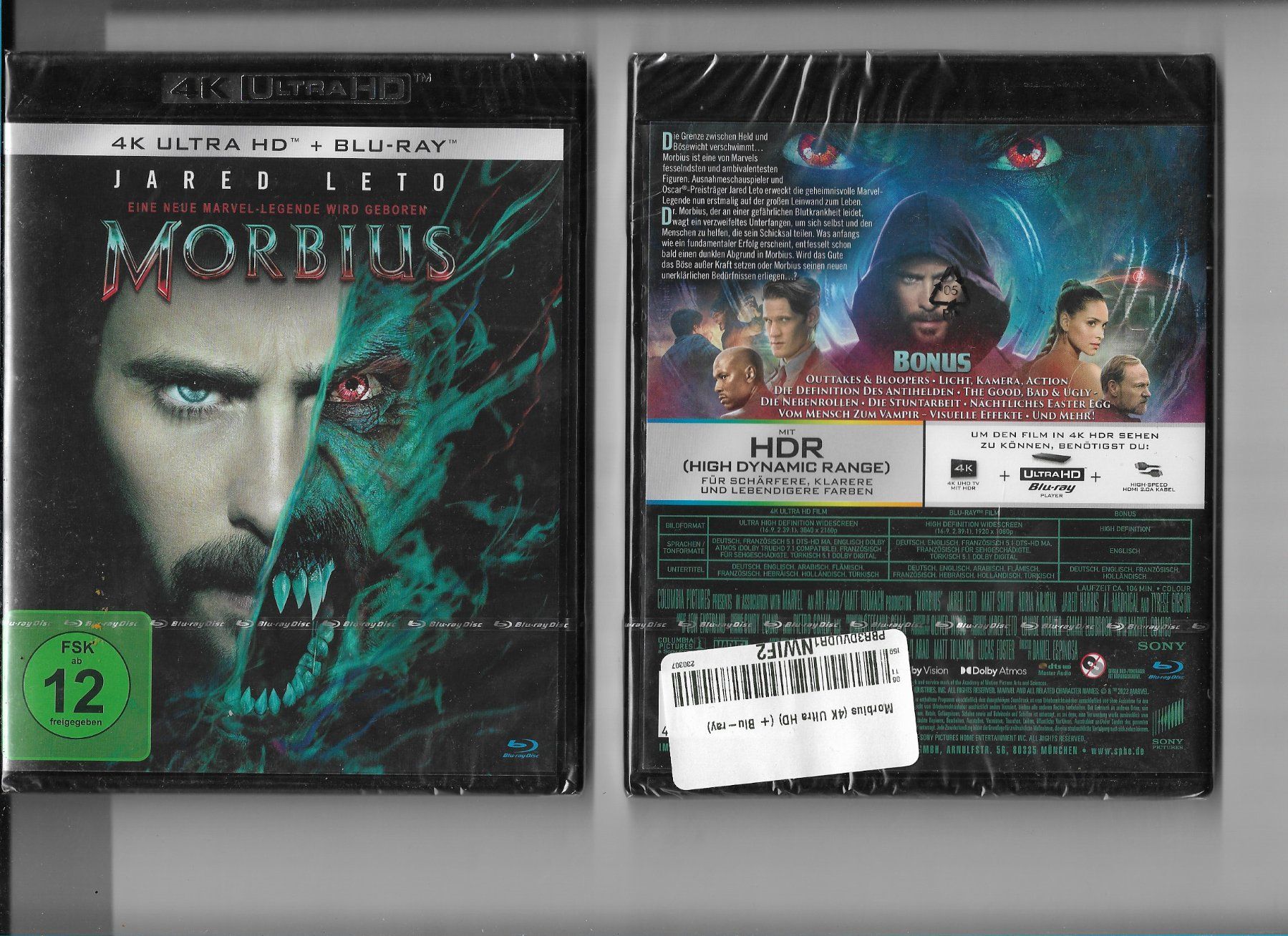 Tutti i DVDs: 4K MORBIUS JARED LETO MARVEL – Nuovo e nell'imballaggio originale da Bettlach venduto da bet_zy9k