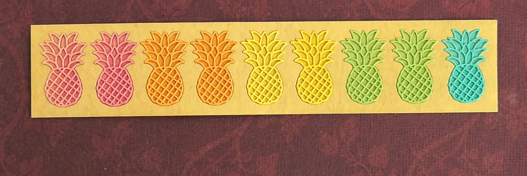 Sciablone: Neue Prägeschablone  Ananas-Bordüre – Nuovo e nell'imballaggio originale da Effretikon venduto da wenuss