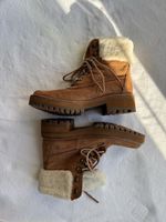 Timberland Boots Brown Fur Lined Size EU 38 US 7 Used