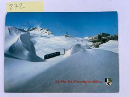 alte Ansichtskarte St. Moritz Corviglia, 1983