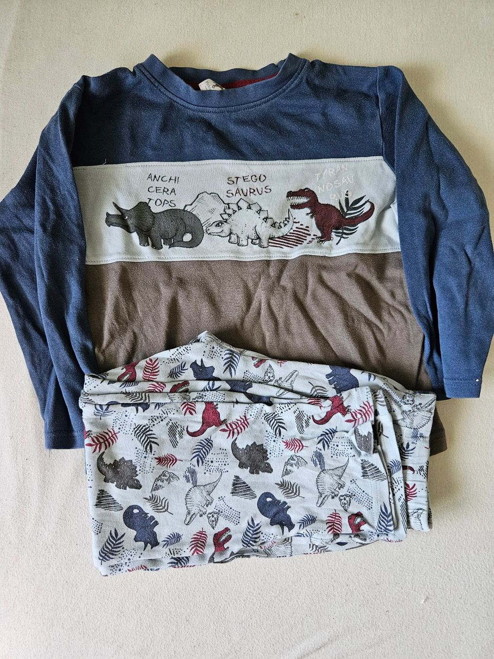 C&A Pigiama & Simili: Langarm Pyjama ca. Gr. 104 / 110 Dinosaurier C&A – Usato da Unterengstringen venduto da saraman