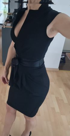 Elegantes schwarzes Kleid,  Cocktailkleid, Abendkleid Gr. 36