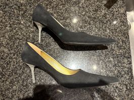 Gianmarco Lorenzi Pumps, schwarz, mit Swarovski Steine
