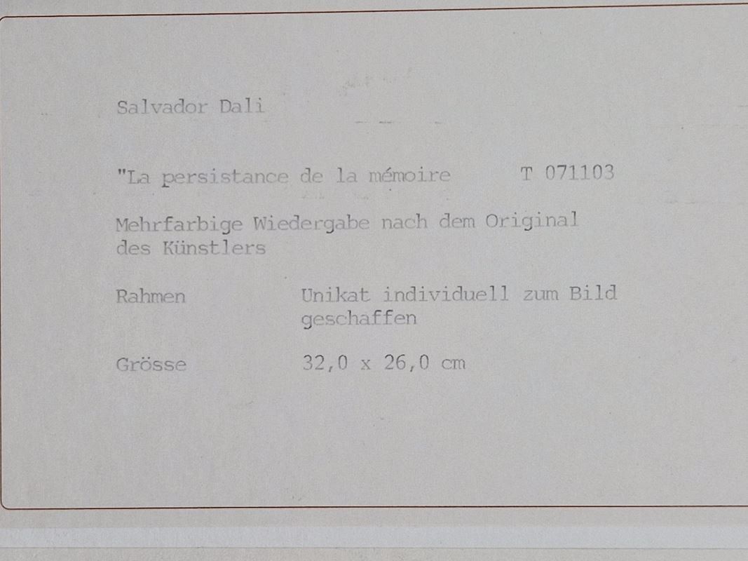 Poster & Bilder: Gemälde Salvador Dali – Gebraucht aus Muhen von Restwert_Muhen 6