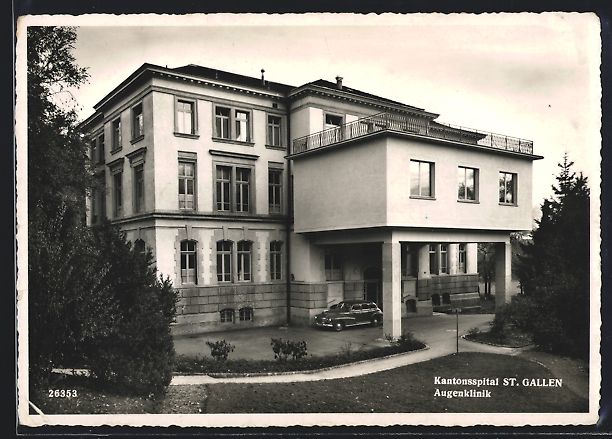 Cartoline postali: St. Gallen, Kantonsspital, Augenklinik – Usato da Berlin venduto da bartko-reher
