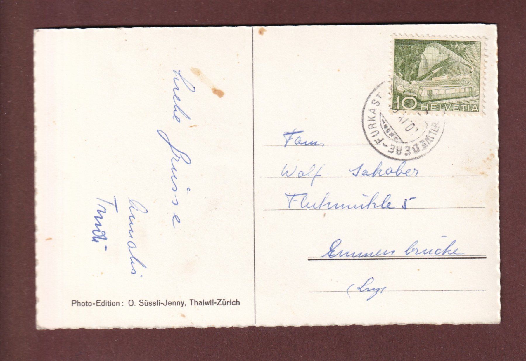 Cartes postales: RHONEGLETSCHER - Belvédère - 1950 – D'occasion à Pully par nicecards-shop 1