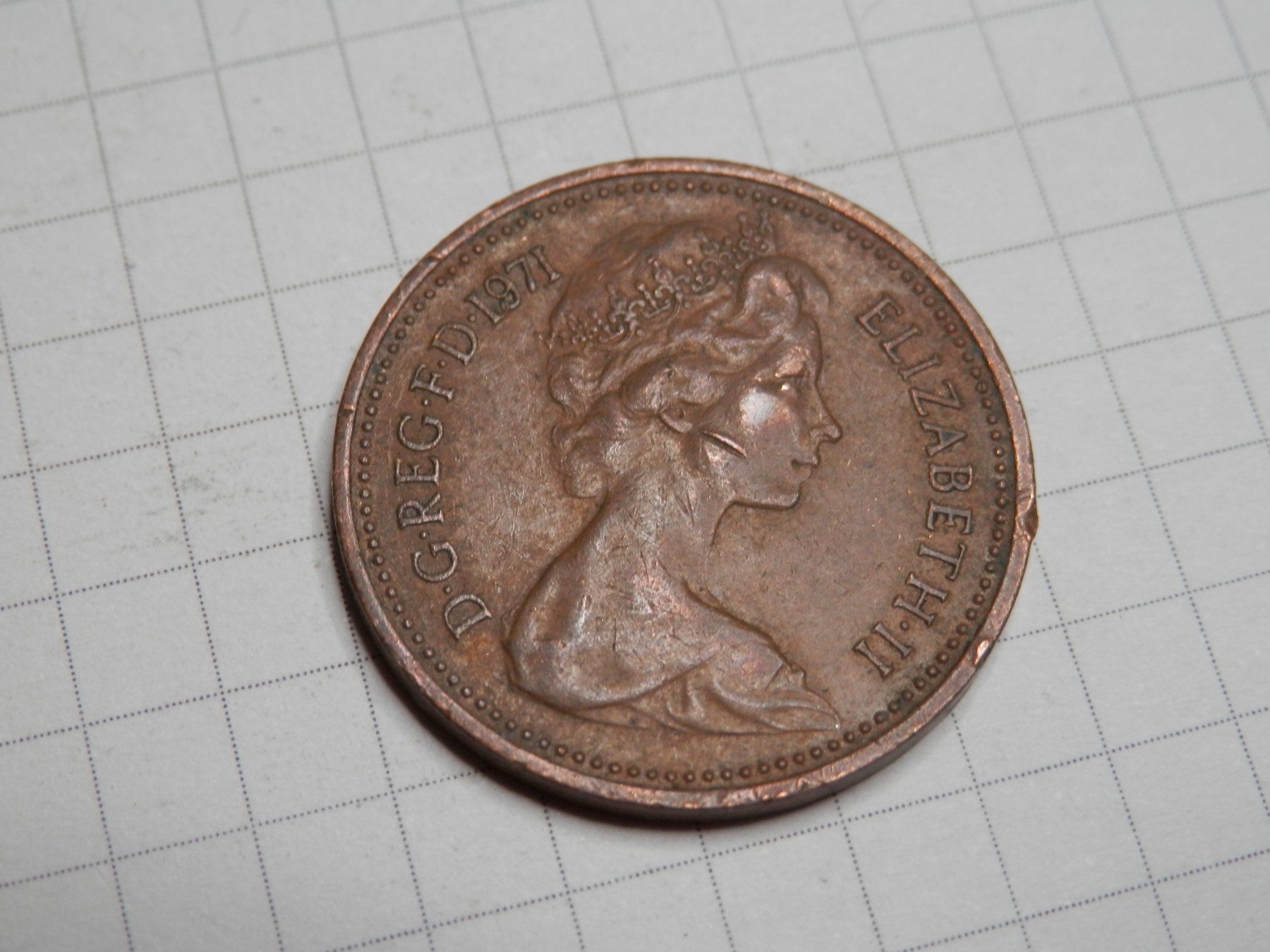 Alle Münzen: Großbritannien 1 New Penny, 1971 – Gebraucht aus Weiach von weiach81