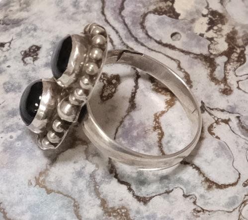 Anelli: Silberring Onyx Vintage – Usato da Zürich venduto da Melody2000 2
